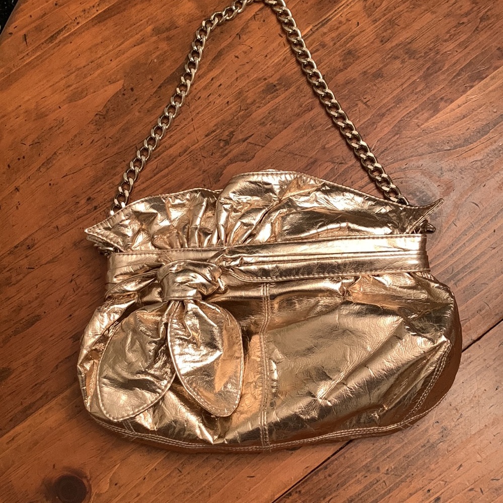 Loeffler Randall Rose Gold Metallic Purse